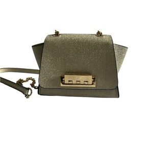 ZAC ZAC POSEN EARTHA MINI
GLITTERED CHAIN CROSSBODY BAG IN Gold